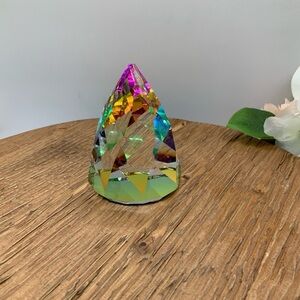 Swarovski Crystal Cone Rio Multi Colored Paperweight